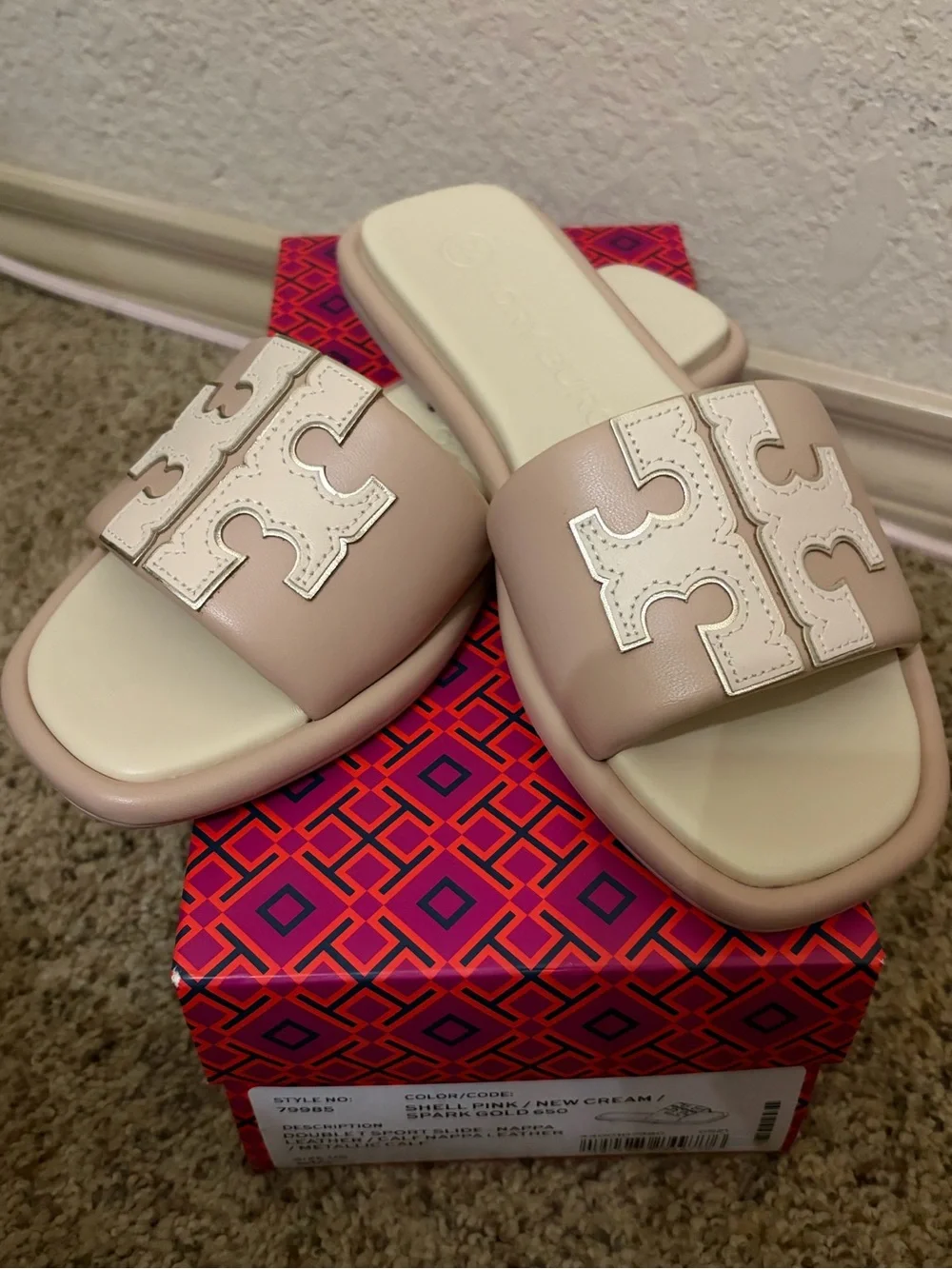 Tory Burch Shell Pink Sport Slide